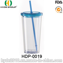 2017 Personalizado 20oz Dupla Parede De Plástico Tumbler com Palha (HDP-0019)